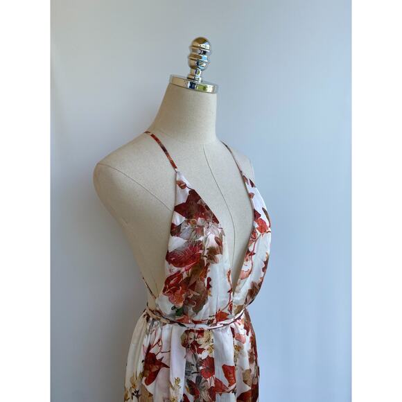 NWT Hello Molly Mermaid Hotel Maxi Dress sz Small Floral Print Strappy Backless - Picture 8 of 15